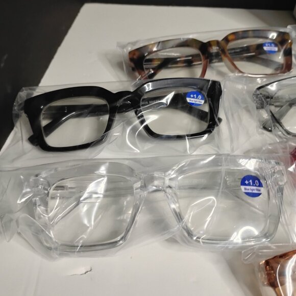 +1.0 Miyya Stylish Blue Light Reading Glasses for Women 6 Pack - Picture 2 of 13